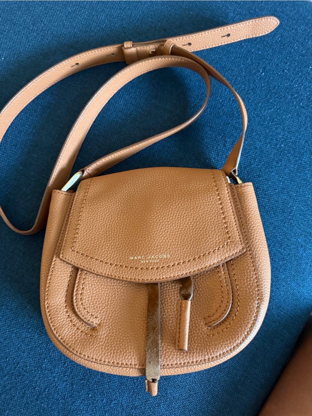 Marc Jacobs Saddle Crossbody in Cognac Brown